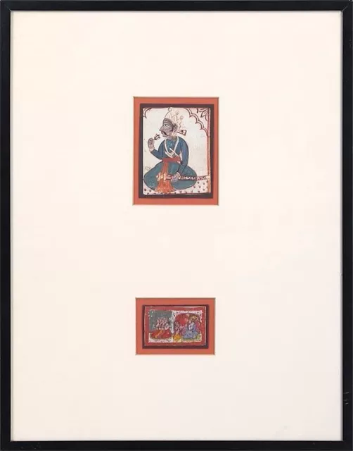 Pair of 18th/19th c. India, Rajasthan Gouache Miniature Paintings