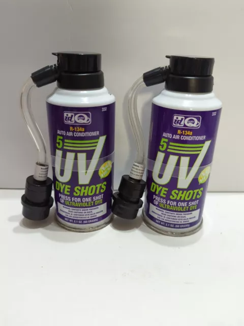 New IDQ 5- Shot Auto Air Conditioner R-134a System UV Dye Leak Detector lot of 2
