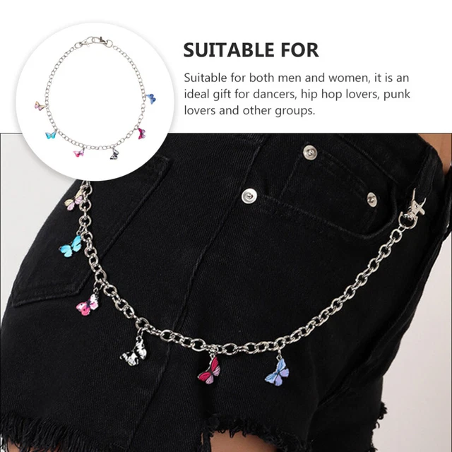 Bencailor Cintura A Catena Per Donna Cinta Elegante A Vita Lunga Sottile Cinturino Con Strass Di - Foto 5