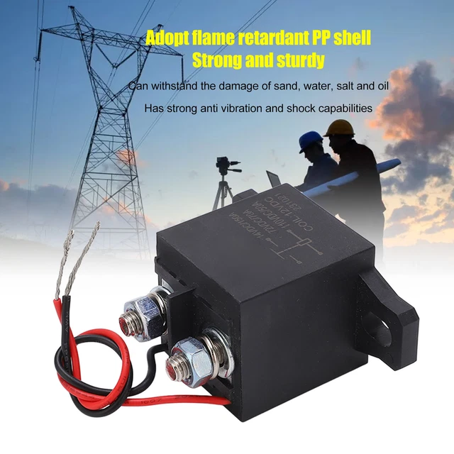 Car Start Relay Normally Open Auto Preheat Starter Relay 12VDC Coil