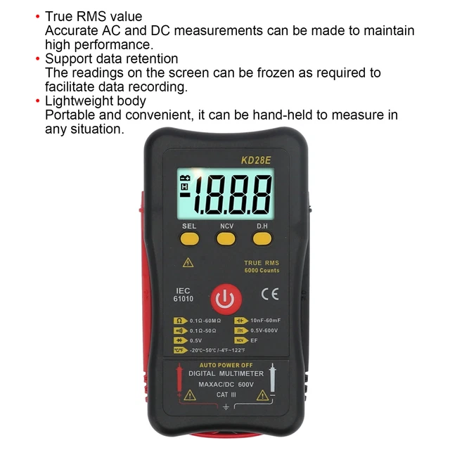 (KD28E)High Accuracy Multimeter Multimeter Portable For Home Industry