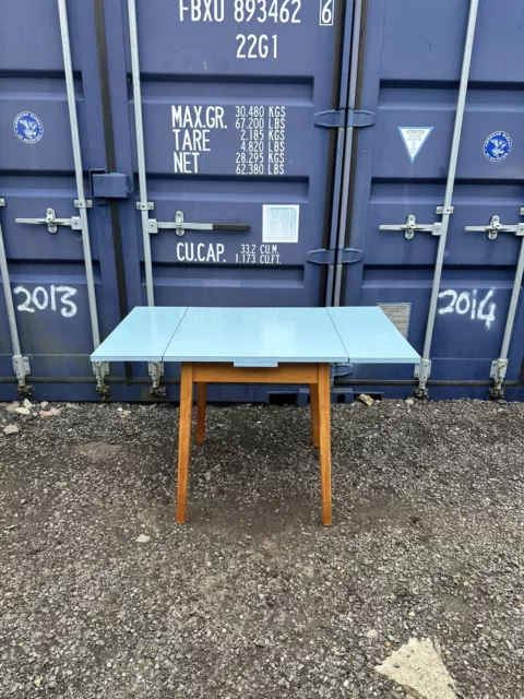 Vintage Mid Century Retro Guildform Blue Formica  Extendable Table