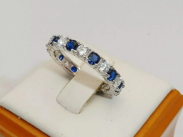 Bague Or Blanc 14k Avec Saphir Rose Et Diamant - 4,25 Ct - Taille 7