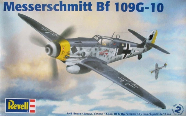 Maquette Plastique Messerschmitt BF 109G-10 Revell - Échelle 1/48, Avec Hélice Mobile Et Décalcomanies