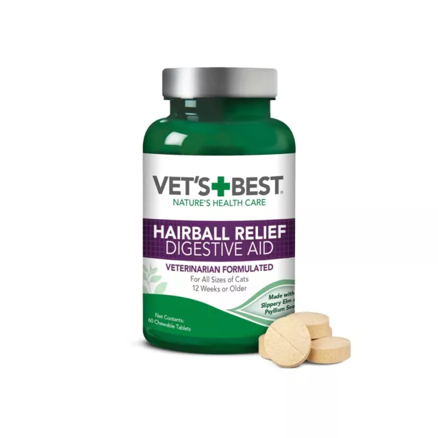 Vet’S Best Cat Hairball Relief Digestive Aid | Vet Formulated Hairball Support