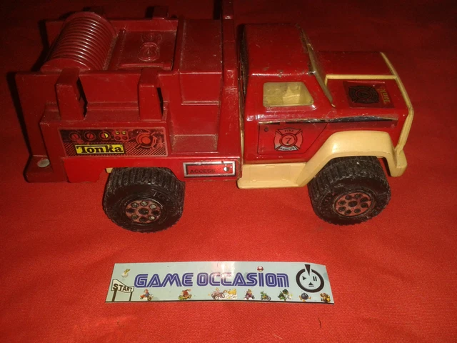 Camion De Pompier Tonka Vintage - Ancien Modèle En Métal - Environ 20 Cm - Occasion