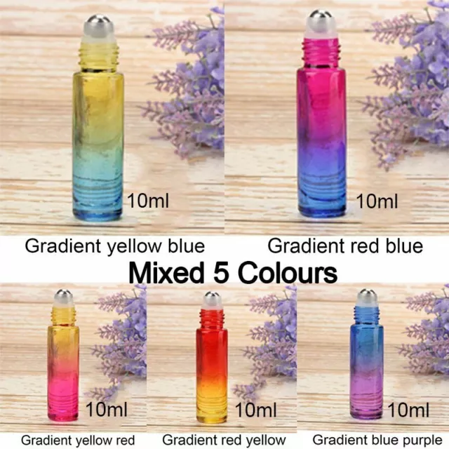 5-300x 10ml Glass Roller Bottles THICK Roll On Bottles Roller Ball Essential Oil 2