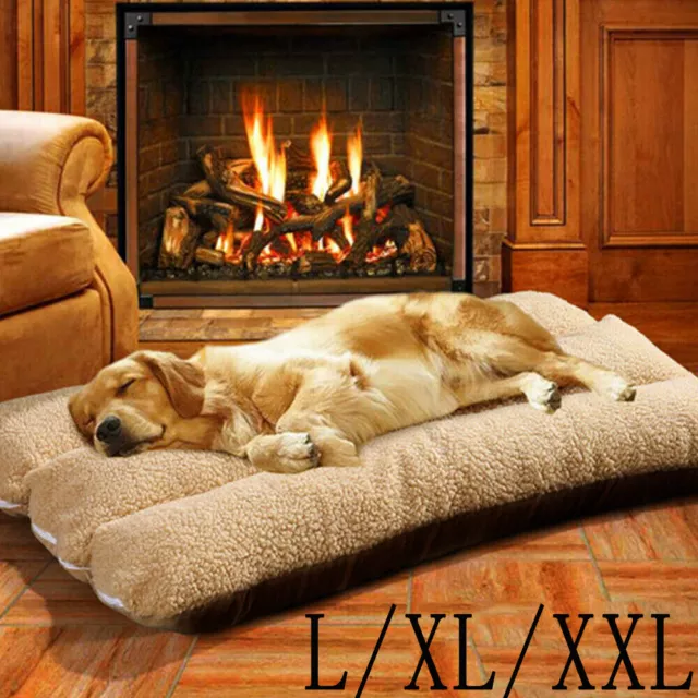 Large Pet Dog Bed Soft Warm Washable Cushion Pillow Mattress Puppy Mat 3 Size US