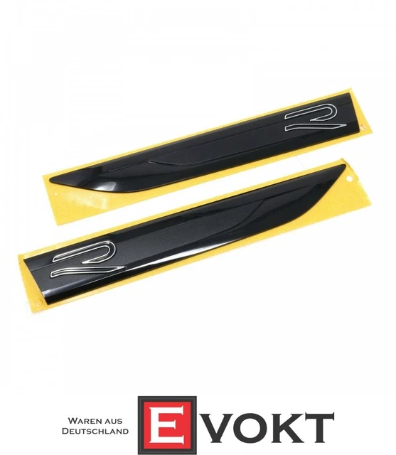 Emblème Vespa Noir Pour Protège-Jambes - 120x18mm Avec 2 Broches, Espacement 60mm - Pièce Rétro