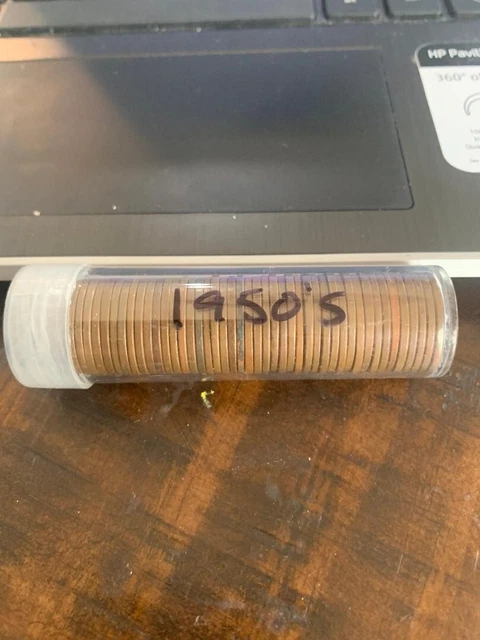 Roll 0F Vintage Lincoln Wheat Pennies:  1950'S