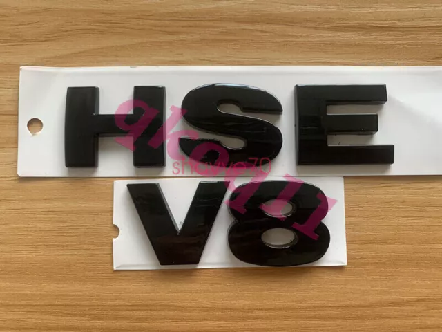 For Land Rover LR2 LR3 LR4 V8 HSE 3D Lettering Badge Emblem - Brunel Gloss Black