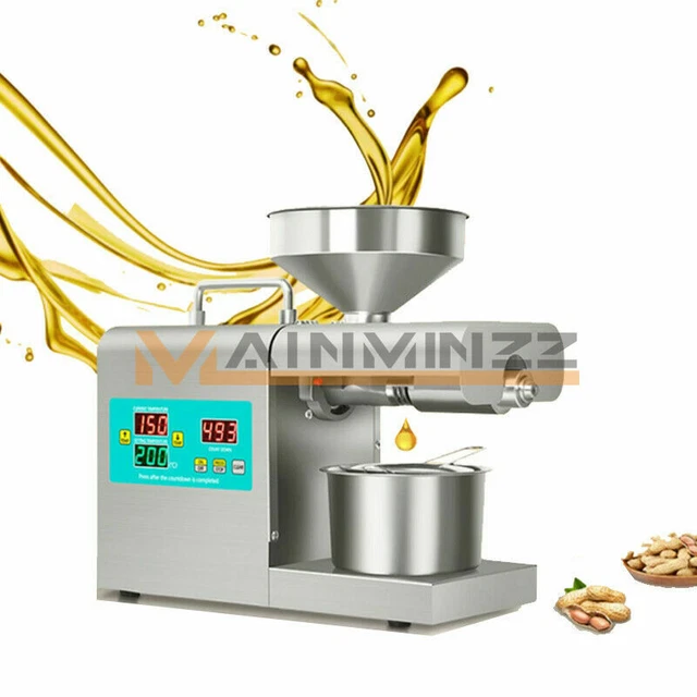 Automatic Oil Press Machine Peanut Cold Hot Seed Oil Extractor TEMP Control M37