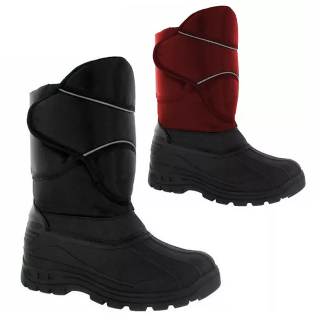 New Kids Fur Snow Boots Waterproof Wellingtons Winter Warm Thermal Boys Girl