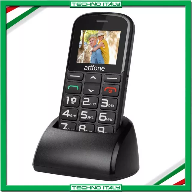 ✅ Telefono Cellulare Anziani Nonni Artfone Cs182 Tasti Grandi Sos Base Ricarica✅