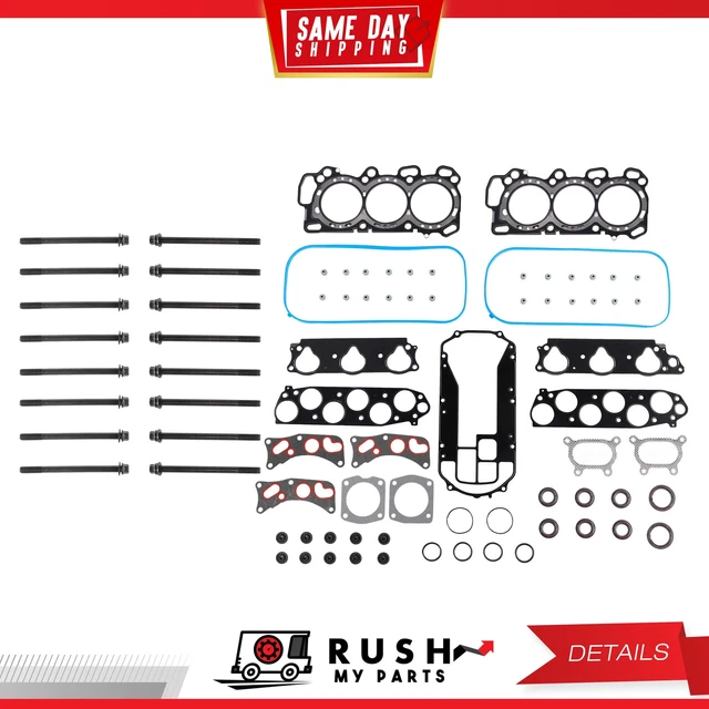 DNJ HGB2631 Cylinder Head Set with Head Bolt Kit For 03-10 Acura MDX 3.5L V6
