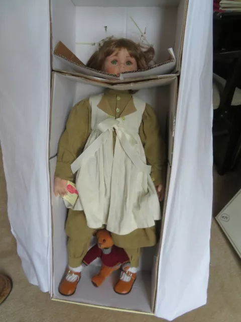 Elite Dolls "JOSINE" Artist Margot Notzel 28" Tall Bisque/Cloth Doll /w BEAR COA