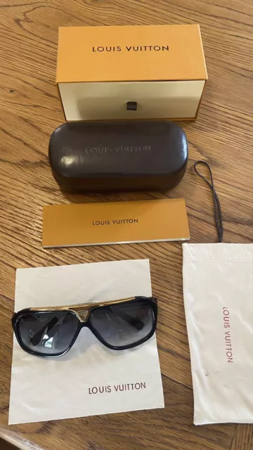 GENUINE LOUIS VUITTON Evidence Sunglasses. Case, Pouch, Book & Box £470.00  - PicClick UK
