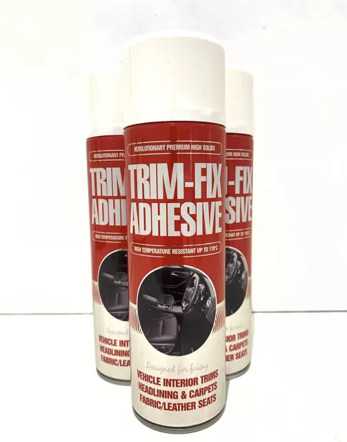 Trim-Fix 3x 500ml Hochtemperatur Klebstoff Spray für Van Futter