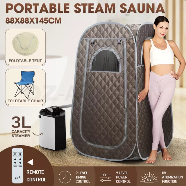 Sauna Steam Tent Foldable Steamer Heating Slimming Skin Spa Box Portable Room