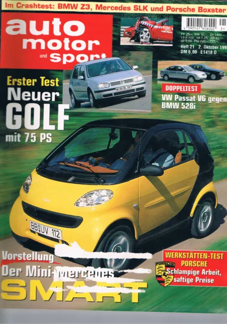 Zeitschrift Auto Motor und Sport AMS Oktober 1997 #21 Smart Golf Passat V6