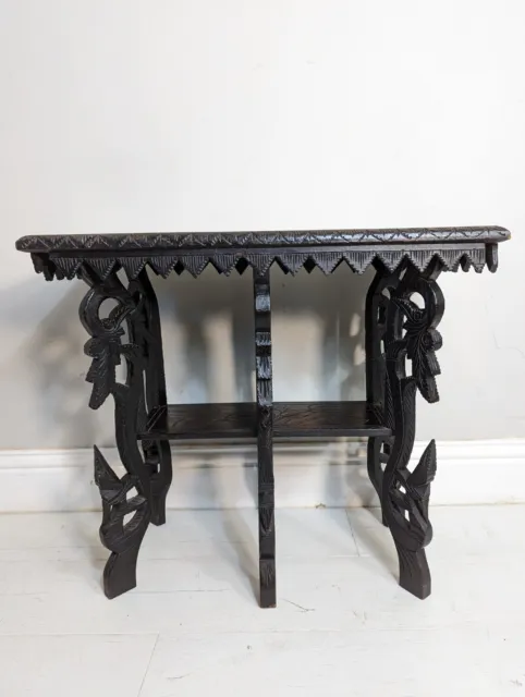 Early 20th Century Large Indian Occasional Hand Carved Table