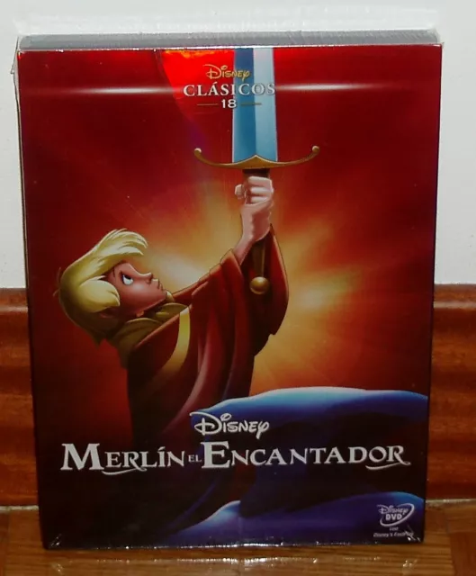 Merlin El Encantador Clasico Disney Nº 18 Dvd Nuevo Slipcover Animacion R2