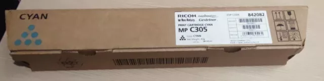 Original Ricoh MP C305 Cyan Toner 842082 NEU