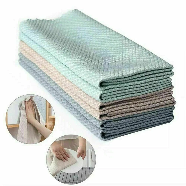 NanoScale Streak-Free Miracle Cleaning Cloths (Reusable) Magic Kitchen Rag New 3