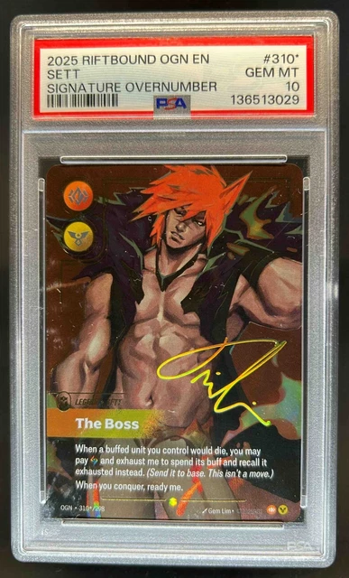 2025 RIFTBOUND LEAGUE Of Legends OGN Sett Signature Overnumber #310 PSA ...