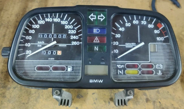 02 BMW K100 Speedometer And Revcounter Instrument Cluster Clocks W2973 ...