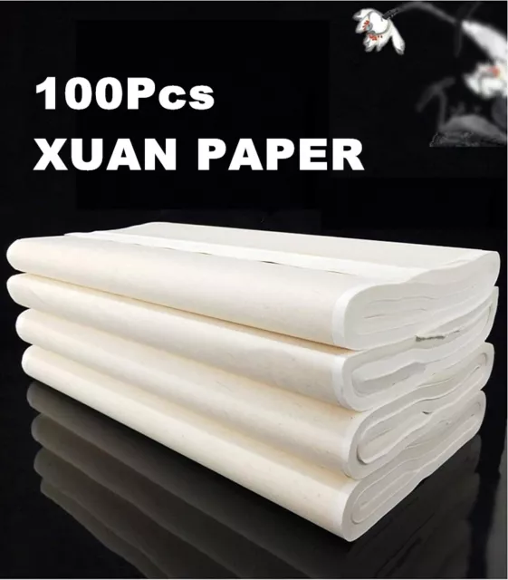 100/200x Xuan Paper Chinese Raw Rice Paper For Chinese Painting Calligraphy