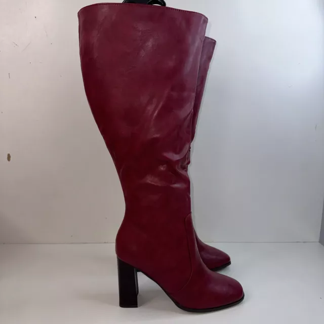 NWOB Journee Collection Womens Karima Stacked Heel Knee High Boots Size 8.5 3