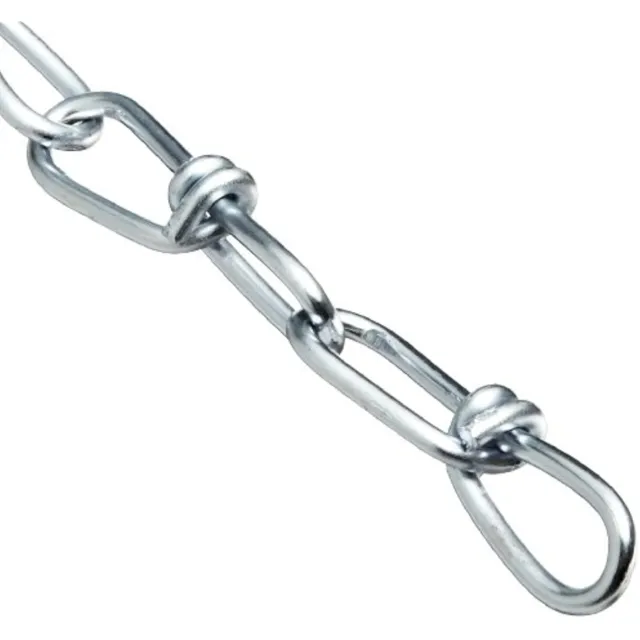 Campbell 0722627 Low Carbon Steel Inco Double Loop Chain, Zinc plated, #1 Trade,