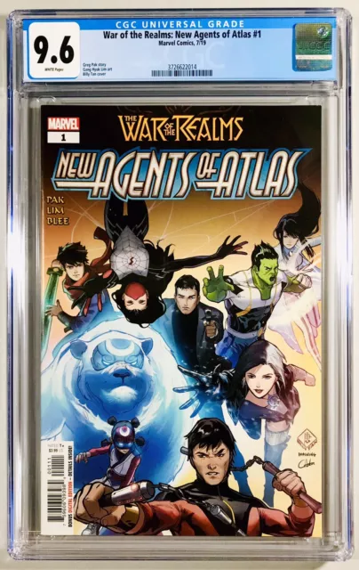 War of the Realms: New Agents of Atlas #1~CGC 9.6~1st App of Wave, Luna, Aero, +