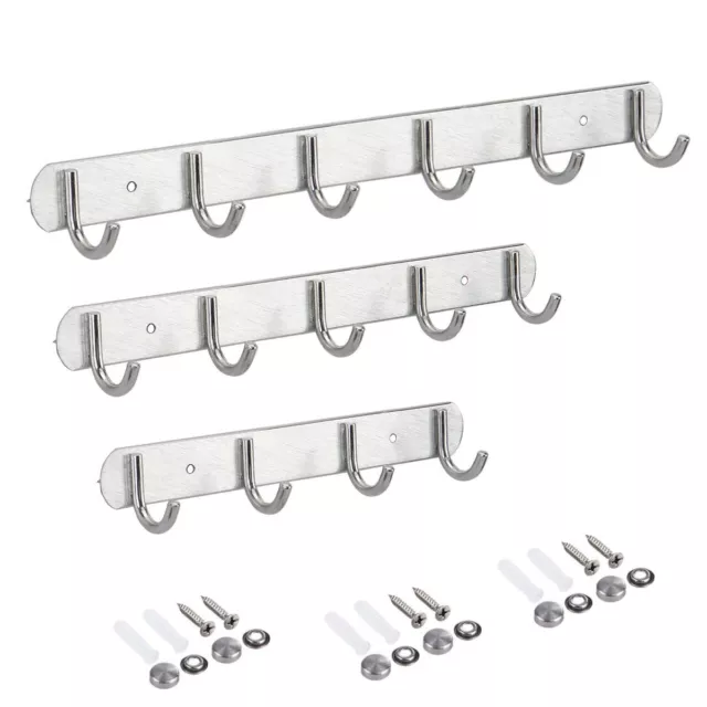 4 5 6 Hooks Wall Mount Key Bag Towel Rack Hanger Holder Coat Robe Clothes Rack