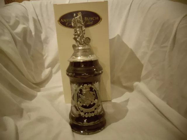 2007 Budweiser Members Only Crystal Beer Stein Tribute To Brewing Mint In Box