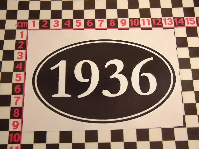 1936 Year Sticker - Morris 7 10 12 Standard Austin Vintage Car Motorcycle House