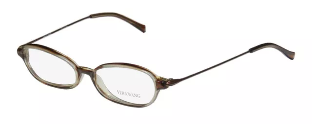 New Vera Wang V21 Eyeglass Frame Italy Full-Rim Womens Brown 47-14-130 Ta Metal