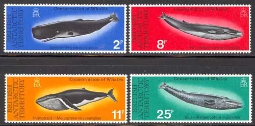 British Antarctic Terr 1977 Whale Conservation Sc# 64-67 NH