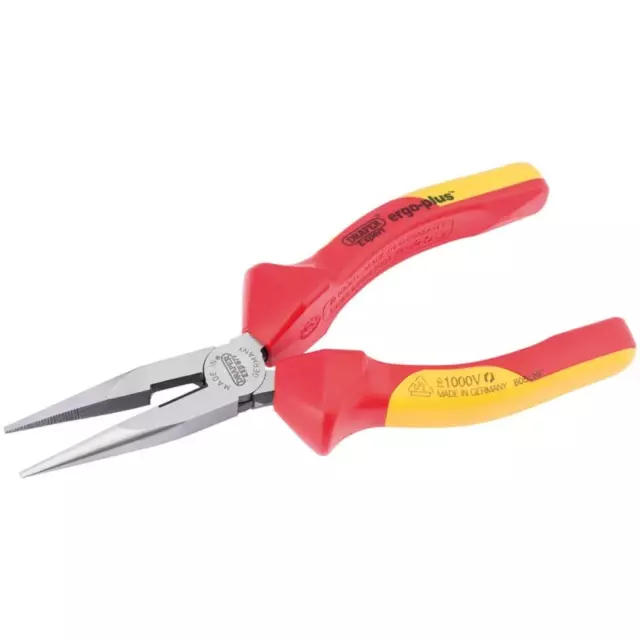 Draper Tools Expert 160mm Ergo Plus Fully Insulated VDE Slimline Long Nose Plier