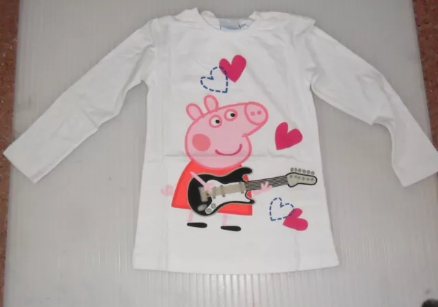 T- Shirt Maglia Maglietta Maniche Lunghe Peppa Pig  Originale