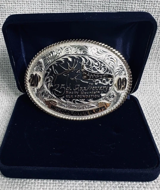 ROCKY MOUNTAIN ELK Foundation Belt Buckle by Montana 