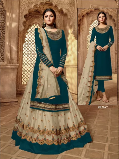 New Indian Pakistani Dress Designer Bollywood Anarkali Ethnic Wedding Party Gown