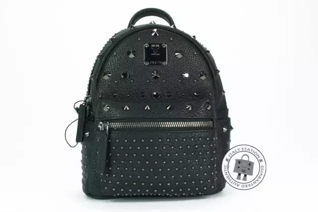 NEW Mcm MWK5AVE88 Extra Mini Bebe Boo Swarovski Crystals Black / TI001 Leather M