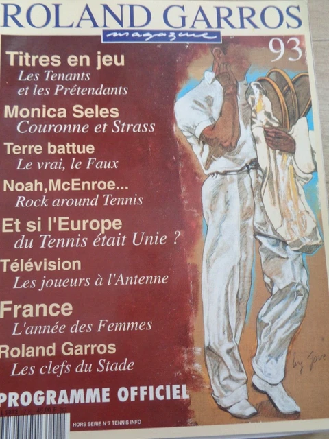 Internationaux de France 1993: album programme officiel