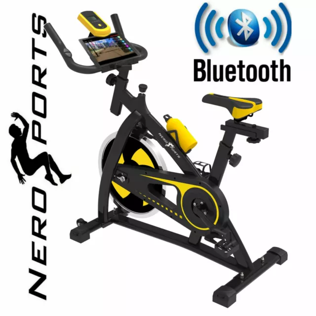 Bluetooth Exercise Bike Indoor Training  Cycling Bicycle Trainer by Nero Sports