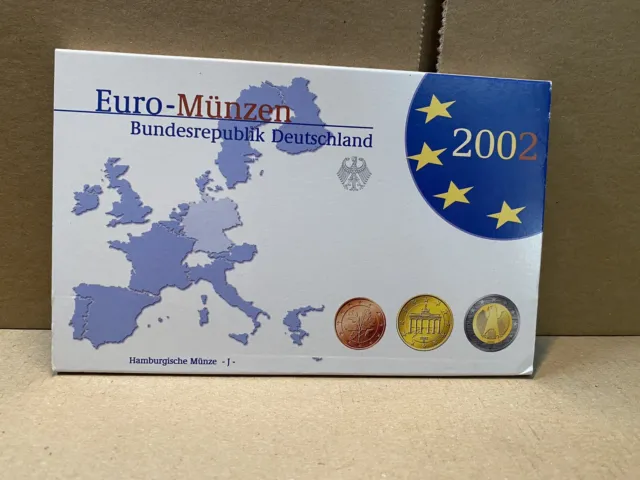 Euro-KMS 2002 OVP/polierte Platte/PP Prägezeichen J Hamburg