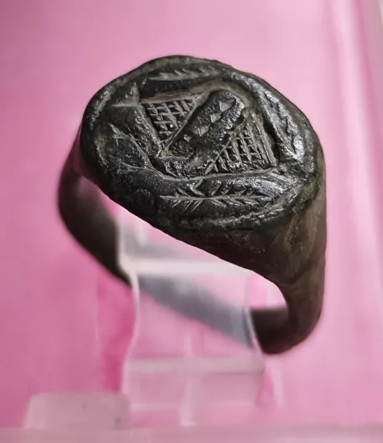 Ancient Roman Bronze Ring 300-400Ad