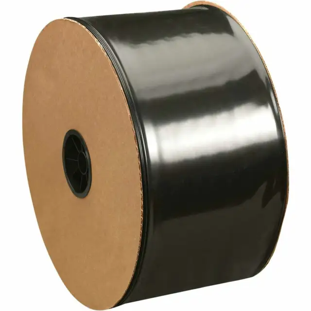 MyBoxSupply 8" x 725' - 4 Mil Black Poly Tubing, 1 Roll