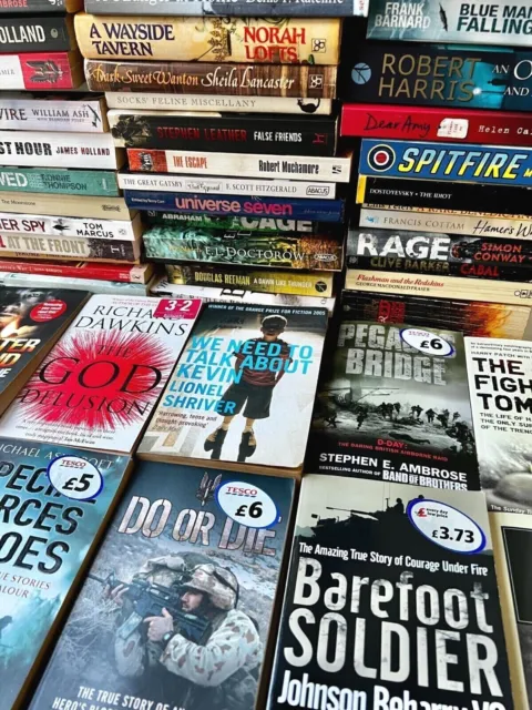 Joblot Wholesale 30 Books (Fiction Nonfiction Autobiography) Cheap Fast Post